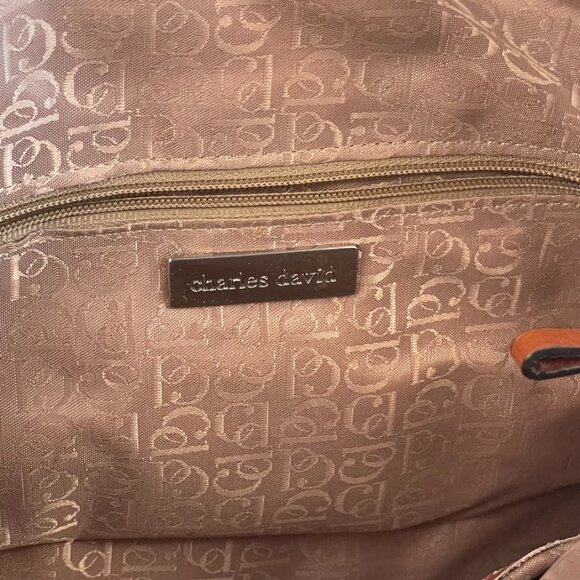 Charles David Orange Brown Hand Bag - Picture 6 of 10